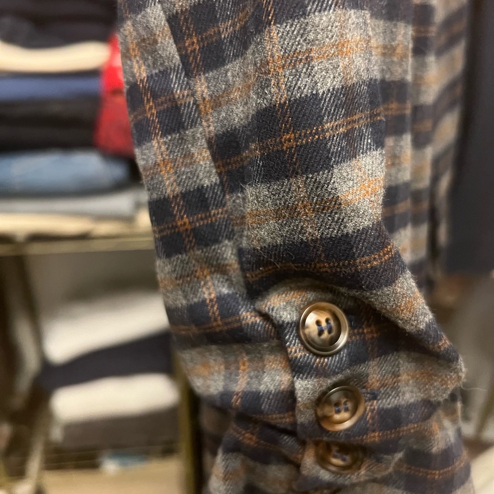 Navy grey check blazer